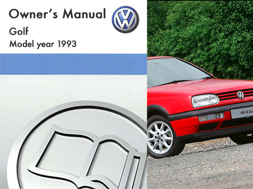 1993 Volkswagen Golf  Owners Manual in PDF
