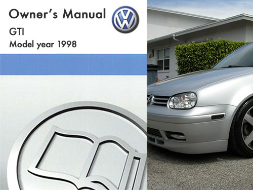 1998 Volkswagen GTI  Owners Manual in PDF