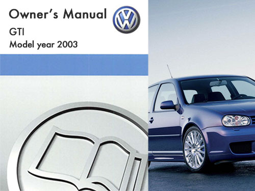 2003 Volkswagen GTI  Owners Manual in PDF
